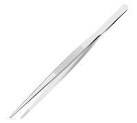 Pinzette grandi in acciaio inox extra lunghe pinzette dritte 30 cm con punta dentata di precisione per acquascaping, giardinaggio, cucina, lavori industriali, uso laboratorio