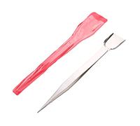 Pinzette in acciaio inox con paletta, pratiche punte appuntite per perline e pietre, pinzette 2 in 1 con pala pinzette professionali