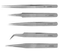 Pinzette IN Acciaio Inox Set, 5 Pezzi - Ptw2185/S