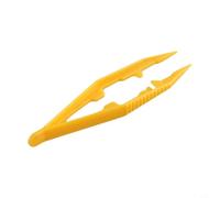 Pinzette in plastica per progetti fai da te con perline, strumento fatto a mano per bambini, 11 cm, compatibile con perline e creazione di gioielli (giallo)