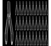 Pinzette in Plastica, Tick Remover,50 pezzi Pinzette Sterili, Pinza per Zecche,Pinzetta per Rimozione Zecche,per Artigianato,Medicazione,Garza,Laboratorio,Scuola, Scienze Elementari