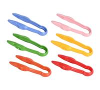 Pinzette per bambini Pinzette in plastica da 6 pezzi per motori fini | Ideale per esercitazioni di abilità motoria fine, riconoscimento dei colori, attività Montessori