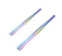 Pinzette per barbecue in acciaio inox 430, 2 pezzi, per grigliare, capovolgere e servire cibo, pinze da 25 cm e 30 cm, con peso bilanciato e presa comoda (C)