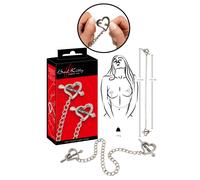Pinzette per capezzoli a cuore incatenati Bad Kitty morsetti capezzoli bondage