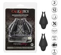 Pinzette per capezzoli vibranti 12 funzioni wireless USB Splashproof