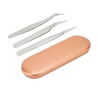 Pinzette per ciglia 3 pezzi Pinzette per punti neri in acciaio inossidabile Estrattore per ciglia per salone di casa