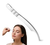 Pinzette per ciglia - Pinzette curve di precisione per ciglia, strumenti per il trucco in acciaio, strumento per l'estensione delle ciglia, per l'uso quotidiano a casa, per