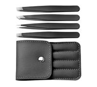 Pinzette per Estensioni Ciglia,Punta Dritta e Inclinata per Applicazione - Per Peli Incarniti Sopracciglia Naso,Per Volume Isolamento Permanente Casa Salone Da Viaggio Uomo Donna