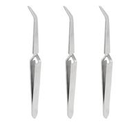 Pinzette per modellare le unghie 3 pezzi, con design a doppio lato, acciaio inossidabile, per punte in gel e nail art, kit per uso professionale e domestico