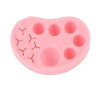 Pinzette per palette per ciglia per ciglia in silicone, strumento di miscelazione per l'applicazione per il trucco laminazione per ciglia, percorsi di dimensioni compatte friendly (Rosa)
