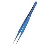 Pinzette per telefoni di precisione, pinzette per microscopio per riparazione cavi per impronte digitali della scheda madre del telefono cellulare in lega Ti, punte 0,15 mm(Curved Tweezer)