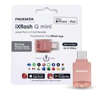 Piodata Lettore di schede micro SD per iPhone 17/16/15, iPad e Android, lettore di schede di memoria USB C, backup automatico delle foto, Apple MFi Phone Drive iXflash Q mini con app gratuita rosa