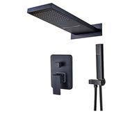 Pioggia a manico singolo miscela di doccia per doccia set da doccia da bagno montato a parete set di doccia con doccia a cascata, doccia portatile, bronzo sfregato olio