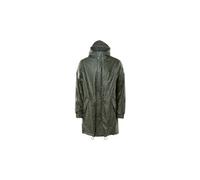 Pioggia lunga trapuntata parka oil camo green