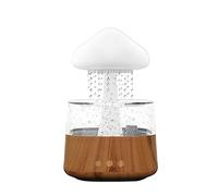 Pioggia Nuvola Umidificatore, Nebbia A Pioggia A 3 Modalità 450ml,Funzione Cronometraggio Diffusore Essenze, For Camera Da Letto, Dormire,WoodGrain