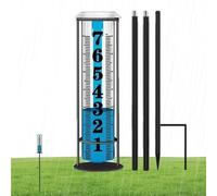 Pioggia professionale - Pluviometro esterno con picchetto di picchetto, misura precisa per l'acqua piovana, ideale per terrazze, giardini, fattorie con