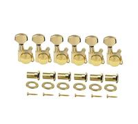 Pioli Accordatura Per Chitarra Set Di 6 Meccaniche Autobloccanti Per Chitarra Elettrica Piroli Di Accordatura 6R O 6L(Gold 6R)