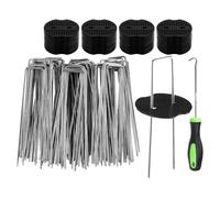 Pioli da giardino, a forma di U, 50 pezzi, per paesaggi e, per esterni, giardino, cortile, terrazza, tubo di telone