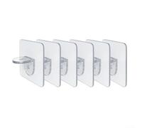 Pioli di supporto trasparenti per mensole, staffe per armadietti, divisori per armadio, senza trapano, ganci resistenti per mensole in vetro, ganci da cucina, supporti per libreria (6 pezzi)
