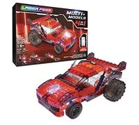 Pioli laser, Veicolo rosso - 4 in 1 - 185 pezzi, Costruzione, mattoncino luminoso, Giocattolo per bambini di 8 anni, LAU01