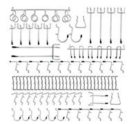 Pioli Pegboard Ganci Inserti Muro Conservazione Resistente Argento Tool Pratico
