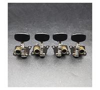 Pioli per Chitarra 2R2L Nickel Ukulele Guitar Tuning Pegs Tuner Machine Head Manopola Nera
