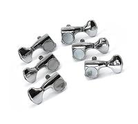 Pioli per Chitarra 3R3L Chitarra Acustica Elettrica Argento Stile Completamente Chiuso String Tuning Pegs Guitar Machine Heads