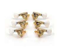 Pioli per Chitarra 3R3L Chitarra D'oro Completamente Chiusa String Tuning Pegs Guitar Machine Heads Con Pulsante Bianco