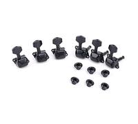 Pioli per Chitarra 6 Accordatori Per Chitarra Semi Sigillati Neri In Linea, Piroli Per Accordatura, Chiavi, Teste Di Macchine Per Parti Di Chitarra Stile For For ST