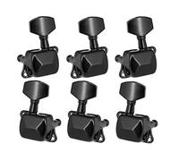 Pioli per Chitarra 6 Pcs Guitar String Tuning Pegs Semi-closed Tuning Machine Heads Tuner Per Chitarra Elettrica (Color : Black 3L3R)