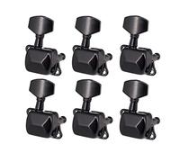 Pioli per Chitarra 6 Pcs Guitar String Tuning Pegs Semi-closed Tuning Machine Heads Tuner Per Chitarra Elettrica (Color : Black 6R)