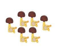 Pioli per Chitarra 6 Pcs Oro Chitarra Elettrica Acustica Tuning Peg Chiave Meccaniche Sintonizzatori Con Pulsante Semicerchio Caffè (Color : 6R)