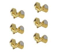 Pioli per Chitarra 6R Inline Gold Closed Gear Guitar Tuning Head Tuner Machine Per Parti Acustiche