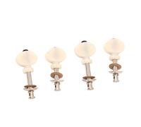Pioli per Chitarra Ukulele Tuning Pegs Keys Machine Heads Tuners Set Con Pulsante Bianco Adatto Per Ukulele A 4 Corde