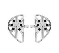Pioli per moto per motocicletta pavimento a pavimento monte anteriore posteriore anteriore cromo cromatico compatibile con modelli stradali touring solail(Chrome Rear Footrest)
