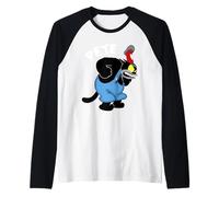 Piolo Gamba Pete Putrid Vintage Cartone Animato Maglia con Maniche Raglan