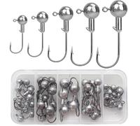 Piombate Gancio Ami da Pesca, 25pcs piombi da pesca affilate con sfere rotonde al piombo per pesci di gomma, esche morbide e vermi rossi per accessori da pesca pesci predatori (2/3.5/5/7/10g)