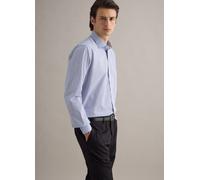 PIOMBO, Camicia In Puro Cotone A Righe Blu E Bianche Regular Fit Easy Iron, Uomo, Multicolor, Taglia: 40