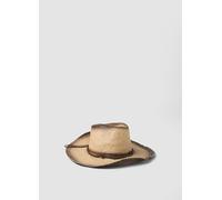 PIOMBO, Cappello Cowboy Beige In Tessuto Carta, Donna, Beige, Taglia: 58