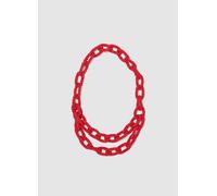 PIOMBO, Collana In Vetro Rossa Con Texture Intrecciata, Donna, Rosso, Taglia: ONE SIZE