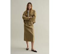 Piombo Contemporary, Gonna Midi Con Pinces, Donna, Beige, Taglia: 48