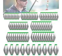 Piombo Da Pesca,80 Pezzi Peso Da Pesca Piombini,Set Piombo Pesca,Peso Di Pesca Piombo,2g 3g 4g 5g 8g 10g 15g 20g,Kit Pesi Da Pesca Al Piombo Per La Pesca Sportiva All'aria Aperta
