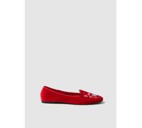 PIOMBO, Friulane Rosse Regular Fit Con Ricami Floreali, Donna, Rosso, Taglia: 41