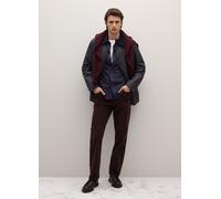 PIOMBO, Giacca Imbottita Blu In Puro Cotone Con Colletto In Velluto, Uomo, Blu, Taglia: M