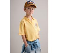 PIOMBO KIDS, Polo In Puro Cotone Gialla Da Bambino Regular Fit Con Ricami, Giallo, Taglia: 6