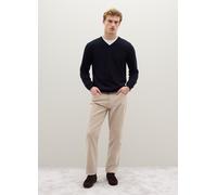 PIOMBO, Maglione Blu Con Scollo A V In Pura Lana Lambswool, Uomo, Blu, Taglia: XL