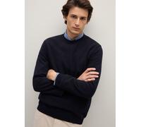 PIOMBO, Maglione Girocollo Blu Scuro In Pura Lana Lambswool, Uomo, Blu, Taglia: M