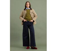 PIOMBO, Pantaloni Blu In Cotone Elasticizzato Wide Leg, Donna, Blu, Taglia: 42