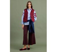 PIOMBO, Pantaloni Chino Viola Wide Leg In Viscosa Elasticizzata, Donna, Viola, Taglia: 40