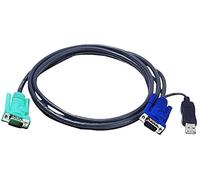 Piombo, USB KVM, 3M, ATEN; Lunghezza del cavo - Imperiale: -; Lunghezza del cavo - metrico: 3m; Colore giacca: nero; Connettore a Connecto 2L5203U; Qtà X 1